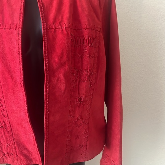 Chico’s Suede Open Front Jacket.Pro - Picture 2 of 7